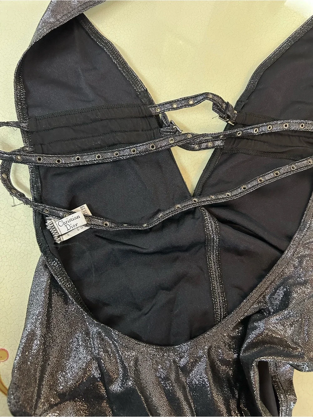 Dior Metallic Black One-Piece - Picture 4 of 6